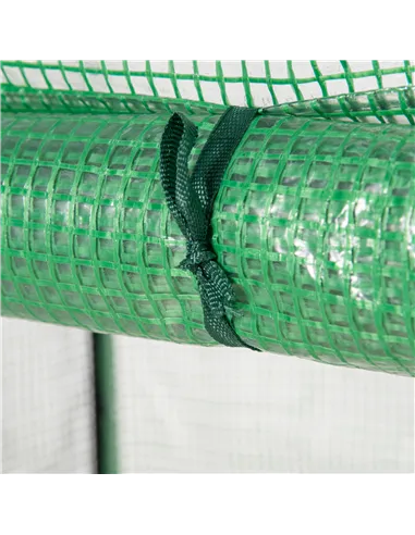 Outsunny 100 x 50 x 150cm Tomato Greenhouse Steel Frame PE Cover with Roll-up Door Outdoor for Backyard, Balcony, Garden, Green