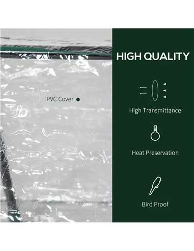 Outsunny Mini Greenhouse Portable Flower Planter Vegetable Grow House for Garden Backyard with Zipped Windows, 120 x 60 x 60 cm,