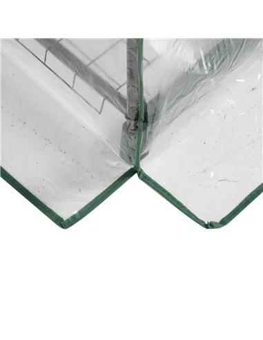 Outsunny 5 Tier Mini Greenhouse, Small Walk-in Greenhouse with Reinforced Plastic Cover, Garden Grow House with Roll Up Door and