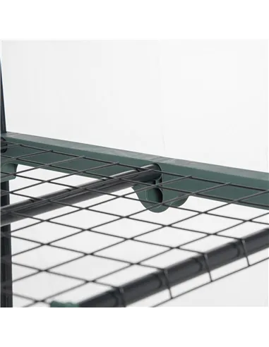 Outsunny 5 Tier Mini Greenhouse, Small Walk-in Greenhouse with Reinforced Plastic Cover, Garden Grow House with Roll Up Door and