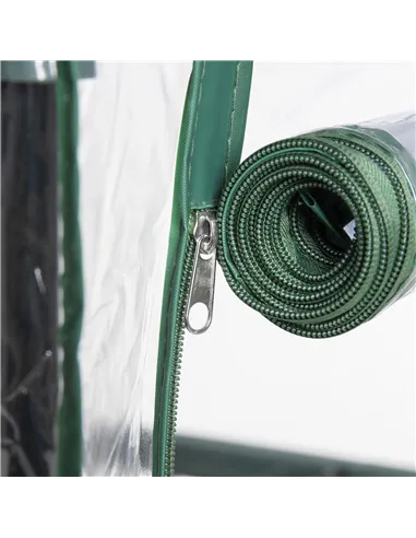 Outsunny 5 Tier Mini Greenhouse, Small Walk-in Greenhouse with Reinforced Plastic Cover, Garden Grow House with Roll Up Door and