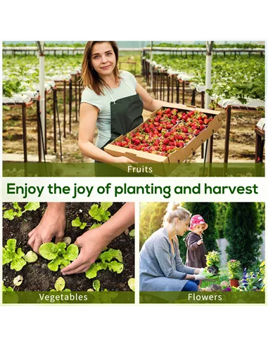 Outsunny Mini Small Greenhouse with Steel Frame & PE Cover & Zippered Window Poly tunnel Steeple for Plants Vegetables, 180 x 90