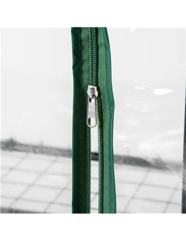 Outsunny 4 Tiers Mini Portable Greenhouse Compact Plant Grow Shed Metal Frame Transparent Clear Cover 160H x 70L x 50Wcm