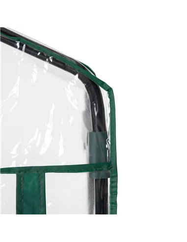 Outsunny 4 Tiers Mini Portable Greenhouse Compact Plant Grow Shed Metal Frame Transparent Clear Cover 160H x 70L x 50Wcm