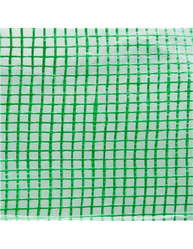 Outsunny Walk-in Polytunnel Greenhouse, Outdoor Garden Tunnel Greenhouse Tent with Zipped Roll-Up Door and 6 Mesh Windows, 4 x 3