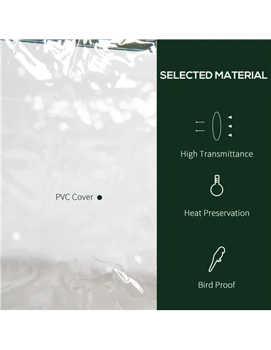 Outsunny 3 Tier Mini Greenhouse Portable Garden Grow House with Roll Up Door and Wire Shelves, 69L x 49W x 125H cm, Clear