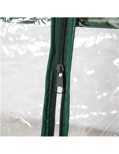 Outsunny 3 Tier Mini Greenhouse Portable Garden Grow House with Roll Up Door and Wire Shelves, 69L x 49W x 125H cm, Clear