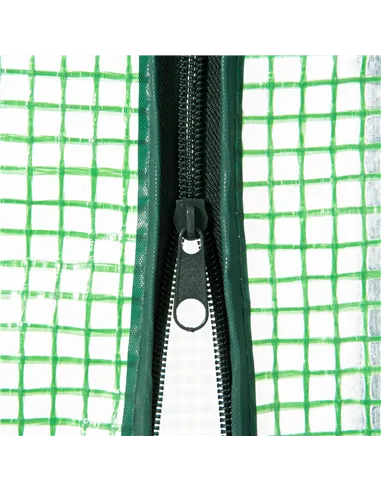 Outsunny 4 Tier Mini Greenhouse for Outdoor, Portable Gardening Plant Green House with Storage Shelf, Roll-Up Zipped Door, Metal