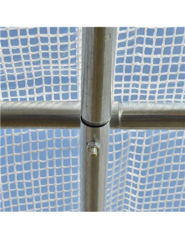 Outsunny Walk-in Polytunnel Greenhouse Green House with Roll-up Sidewalls, UV-resistant PE Cover, 3 x 2 x 2m, White