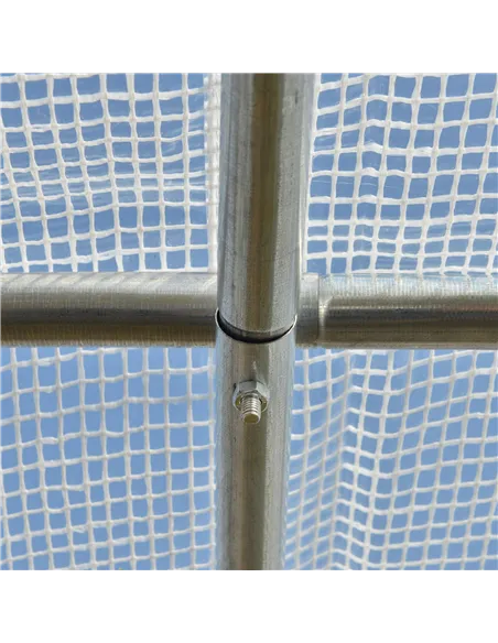 Outsunny Walk-in Polytunnel Greenhouse Green House with Roll-up Sidewalls, UV-resistant PE Cover, 3 x 2 x 2m, White
