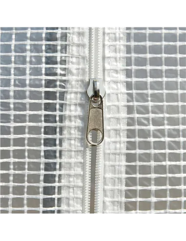 Outsunny Walk-in Polytunnel Greenhouse Green House with Roll-up Sidewalls, UV-resistant PE Cover, 3 x 2 x 2m, White