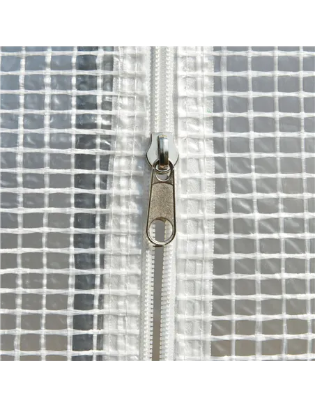 Outsunny Walk-in Polytunnel Greenhouse Green House with Roll-up Sidewalls, UV-resistant PE Cover, 3 x 2 x 2m, White