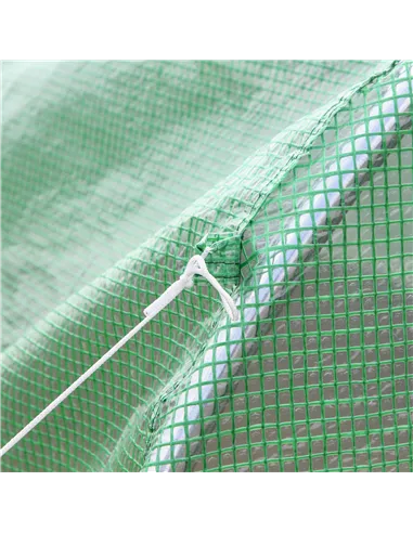 Outsunny Walk-in Polytunnel Greenhouse Green House with Roll-up Sidewalls, UV-resistant PE Cover, 3 x 2 x 2m, Green