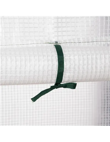 Outsunny Walk In Greenhouse with 2 Tier Shelf, Portable Gardening Plant Grow House Tomato Greenhouse with Roll up Zip Panel Door