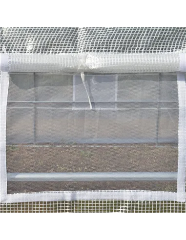 Outsunny 3 x 3 x 2 m Polytunnel Greenhouse with Roll-up Side Walls, Walk-in Grow House Tent with Steel Frame, Reinforced Cover, 