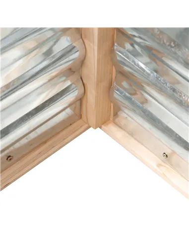 Outsunny Raised Garden Bed with Greenhouse Top, Garden Wooden Cold Frame Greenhouse Flower Planter Protection with 2 Independent