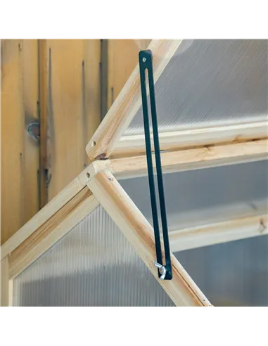 Outsunny Wooden Cold Frame Garden Polycarbonate Greenhouse with Openable Top Cover, Grow House for Flowers, Vegetables, Plants, 