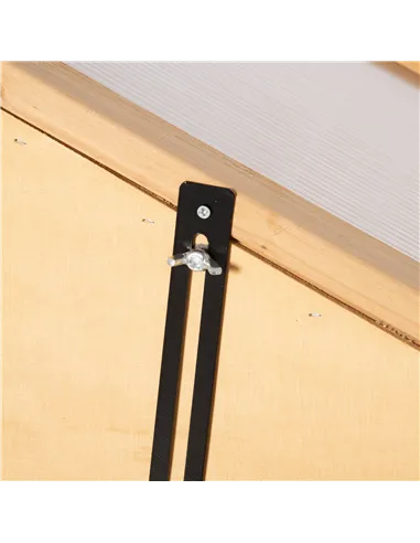 Outsunny Wooden Cold Frame Polycarbonate Greenhouse with Openable Top Cover and Double Door, Grow House for Flower, Vegetable an