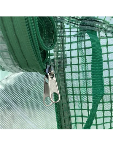 Outsunny Walk-in Polytunnel Garden Greenhouse, Outdoor Mesh Door Greenhouse with PE Cover and 6 Windows, 4.5 x 3 x 2m, Green