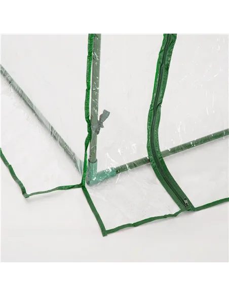 Outsunny Tunnel Greenhouse Green Grow House for Garden Outdoor, Steel Frame, PVC Cover, Transparent, 200 x 100 x 80cm