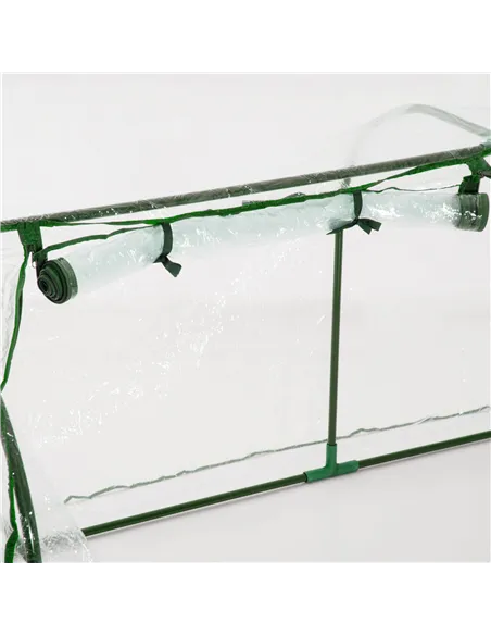 Outsunny Tunnel Greenhouse Green Grow House for Garden Outdoor, Steel Frame, PVC Cover, Transparent, 200 x 100 x 80cm
