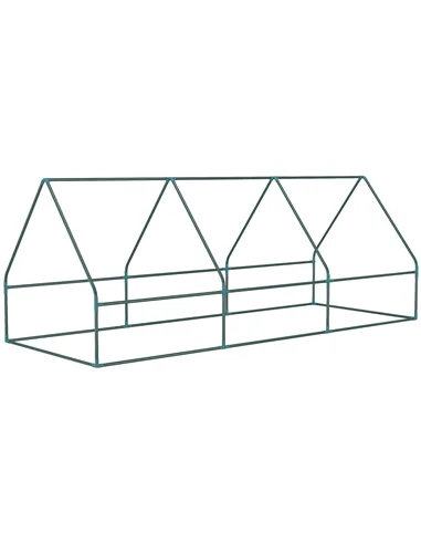 Outsunny Portable Small Polytunnel, Mini Greenhouse with Mesh Windows for Indoor and Outdoor, 240x90x90cm, Green
