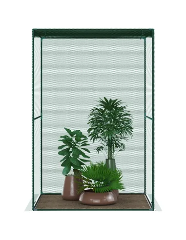 Outsunny 120 x 120cm Compact Plant Cage, with Netting - Green
