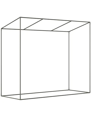 Outsunny Small Walk-in Garden Greenhouse with Steel Frame, Large Roll-up Door and Windows, 200Lx76Wx168Hcm, White