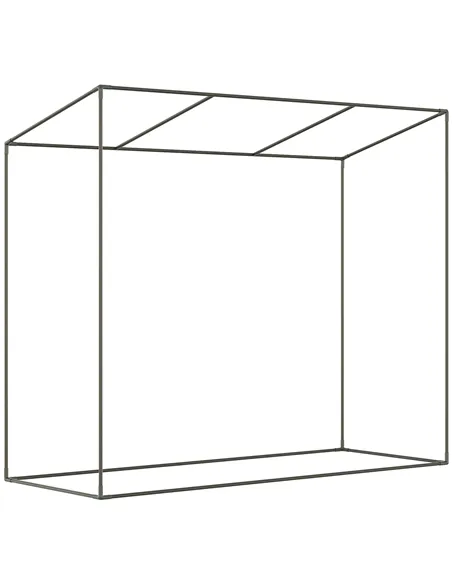 Outsunny Small Walk-in Garden Greenhouse with Steel Frame, Large Roll-up Door and Windows, 200Lx76Wx168Hcm, White