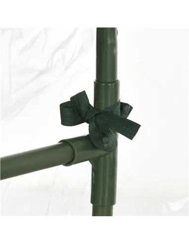 Outsunny Walk In Tomato Greenhouse Garden Outdoor Mini Greenhouse Flower Planter Steel Frame with Zipped Door & Window, PVC Cove