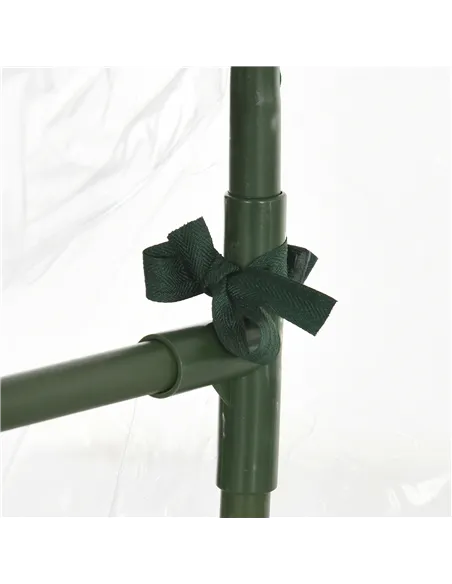 Outsunny Walk In Tomato Greenhouse Garden Outdoor Mini Greenhouse Flower Planter Steel Frame with Zipped Door & Window, PVC Cove