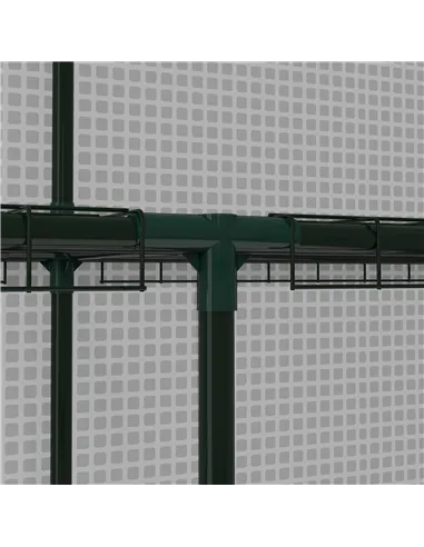 Outsunny Walk-in Greenhouse with 3 Tier 12 Shelves, Small Greenhouse with Reinforced PE Cover, Garden Plant Growhouse with Roll-