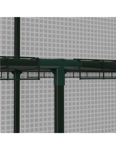 Outsunny Walk-in Greenhouse with 3 Tier 12 Shelves, Small Greenhouse with Reinforced PE Cover, Garden Plant Growhouse with Roll-