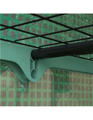 Outsunny 4 Tier Mini Greenhouse with Reinforced PE Cover, Portable Indoor Outdoor Green House with Roll-up Door and Wire Shelves