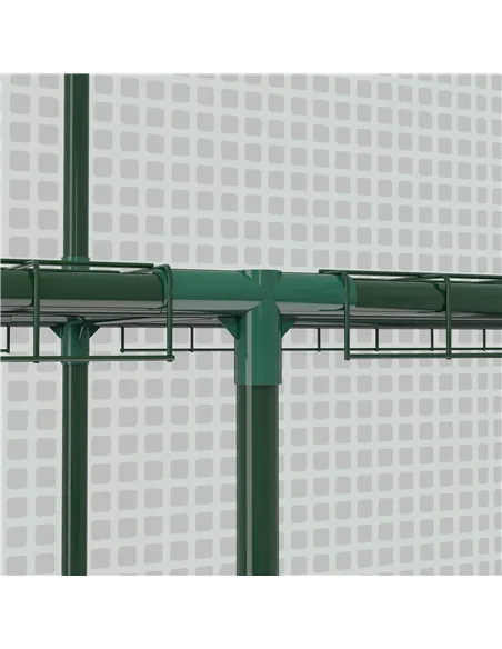 Outsunny Walk-in Greenhouse with 3 Tier 12 Shelves, Small Greenhouse with Reinforced PE Cover, Garden Plant Growhouse with Roll-
