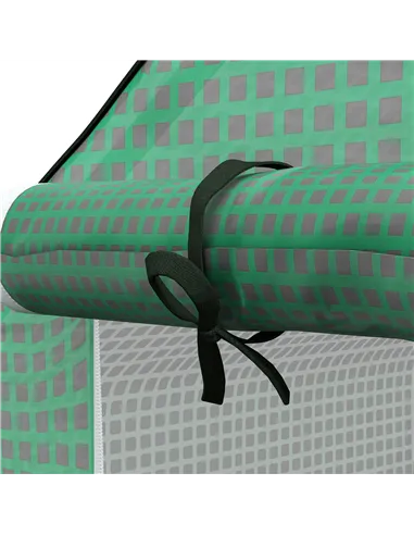 Outsunny Greenhouse Cover Replacement Walk-in PE Hot House Cover with Roll-up Door and Windows, 140 x 143 x 190cm, Green