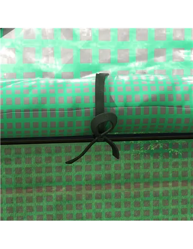 Outsunny Greenhouse Cover Replacement Walk-in PE Hot House Cover with Roll-up Door and Windows, 140 x 73 x 190cm, Green