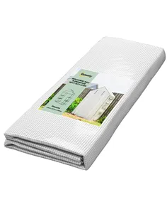 Outsunny Greenhouse Cover Replacement Walk-in PE Hot House Cover with Roll-up Door and Windows, 140 x 73 x 190cm, White
