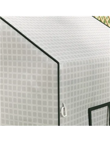 Outsunny Greenhouse Cover Replacement Walk-in PE Hot House Cover with Roll-up Door and Windows, 140 x 73 x 190cm, White