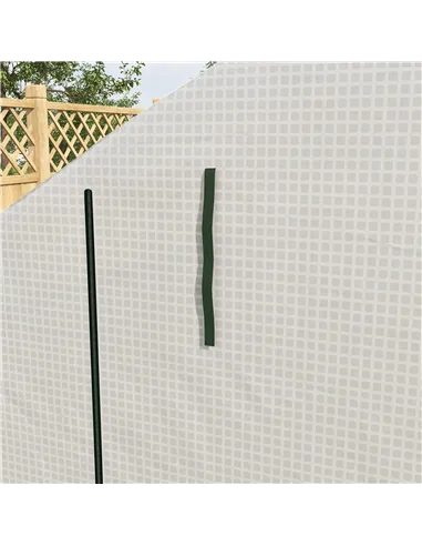 Outsunny 8 x 6ft Walk-In Greenhouse, with Shelves - White