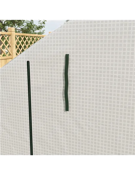 Outsunny 8 x 6ft Walk-In Greenhouse, with Shelves - White