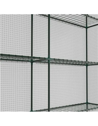 Outsunny 8 x 6ft Walk-In Greenhouse, with Shelves - White