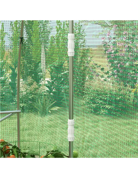 Outsunny Sprinkler System Polytunnel Greenhouse, 3 x 2m, Green