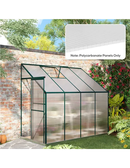 Outsunny 14 Pieces Polycarbonate Sheets, 121 x 61 x 0.4cm Twin-Wall Plastic Roofing Sheets, 10m² Replacement Greenhouse Panels, 