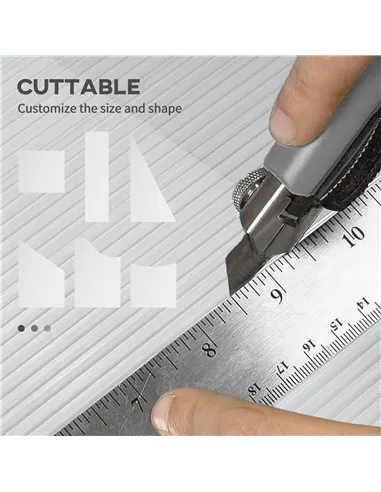 Outsunny 14 Pieces Polycarbonate Sheets, 121 x 61 x 0.4cm Twin-Wall Plastic Roofing Sheets, 10m² Replacement Greenhouse Panels, 