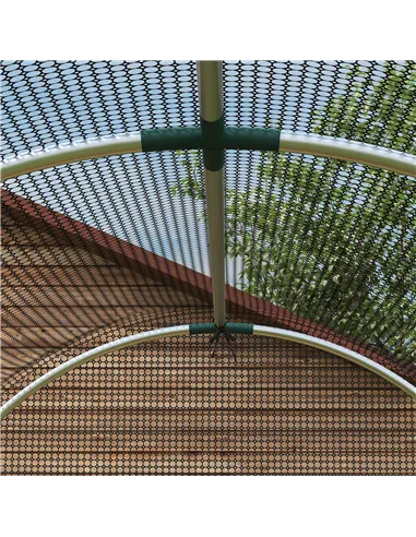 Outsunny Galvanised Steel Fruit Cage, Plant Protection Tent with Zipped Door, 1.2 x 2.4 x 1.9m, Black