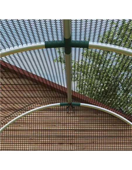 Outsunny Galvanised Steel Fruit Cage, Plant Protection Tent with Zipped Door, 1.2 x 2.4 x 1.9m, Black