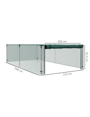 Outsunny 8' x 4' Plant Protection Cage, with Door, Green