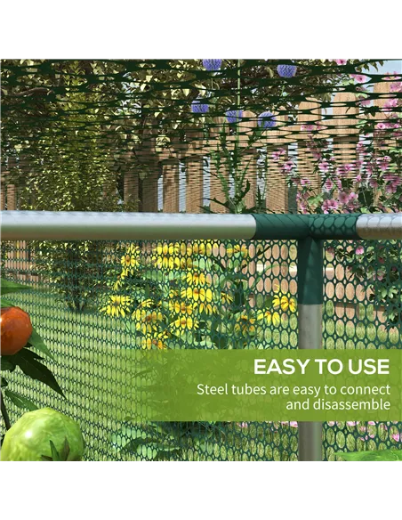 Outsunny 8' x 4' Plant Protection Cage, with Door, Green