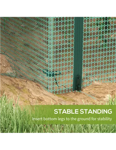 Outsunny 8' x 4' Plant Protection Cage, with Door, Green